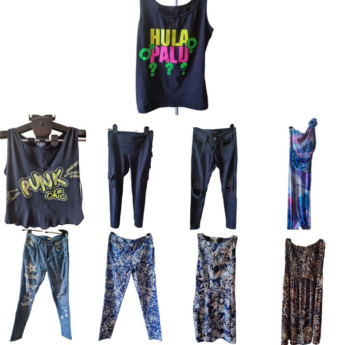 Пакет жіночих речей M-L,джинси,футболки,плаття 25 позицій