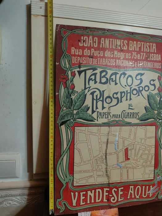 Chapa publicitária antiga Tabaco