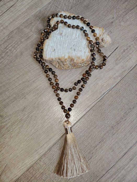 Новые четки мала - натуральный тигровый глаз