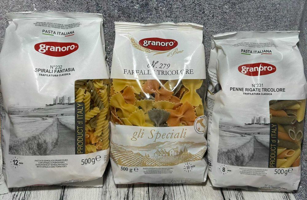 Макарони Граноро Granoro Tricolore  500г номер 231,232,279