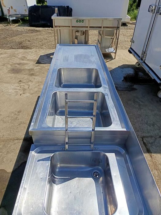 Zlew gastronomiczny nierdzewny