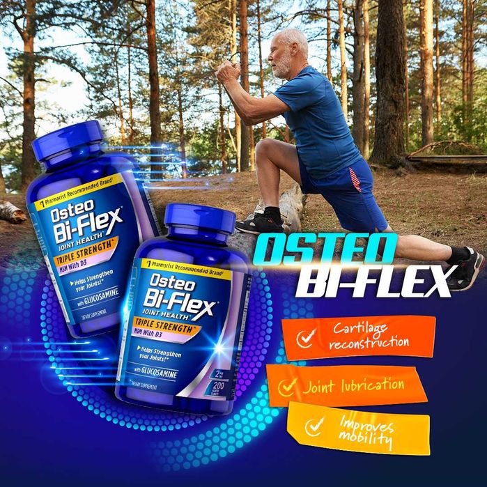 Osteo Bi-Flex+ vitamin D Глюкозамін Хондроїтин , USA,120 шт.
