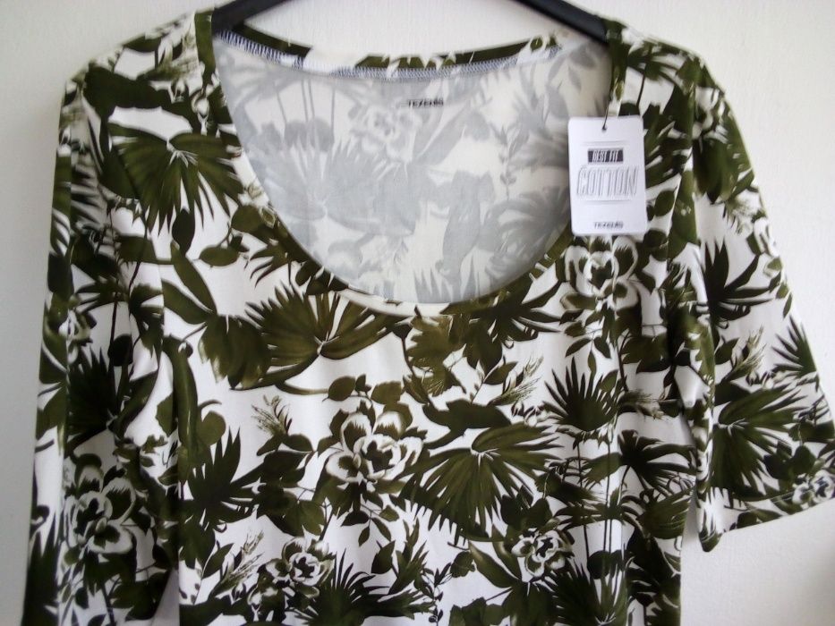 Blusa padrão verde - Tezenis - Tamanho L - Nova!