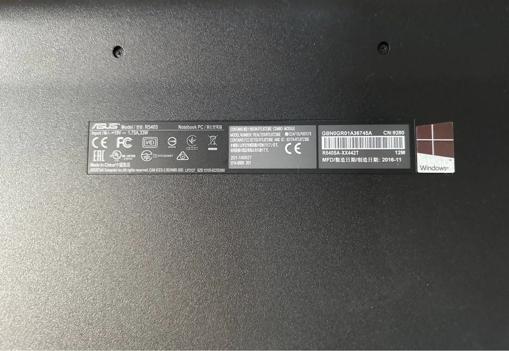 Продам 4х-ядерный ноутбук Asus R540S: 3 045 грн. - Ноутбуки Дніпро на Olx