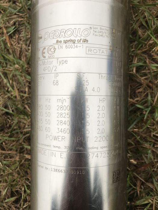 Продам Pedrollo 4SR/18 глибинний насос на 3 фази