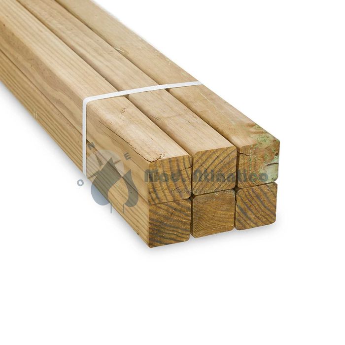 Barrote Casquinha Vermelha Tratado Aparelhado 3000 x 45 x 45mm