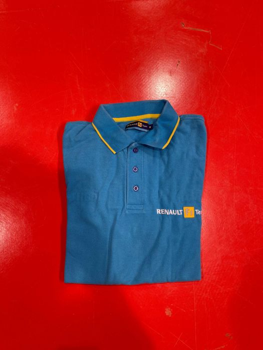 Camisa Polo Vintage 2005 da Renault F1 Team - Azul e Amarelo -M