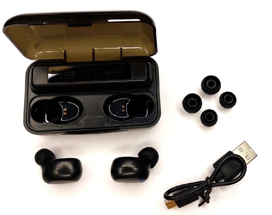 Słuchawki Bezprzewodowe Bluetooth 3 rodzaje nakładek + Powerbank Model