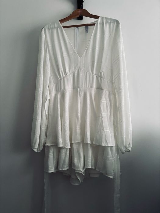 Biały kombinezon boho 42