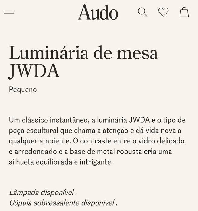 Candeeiro de mesa Audo