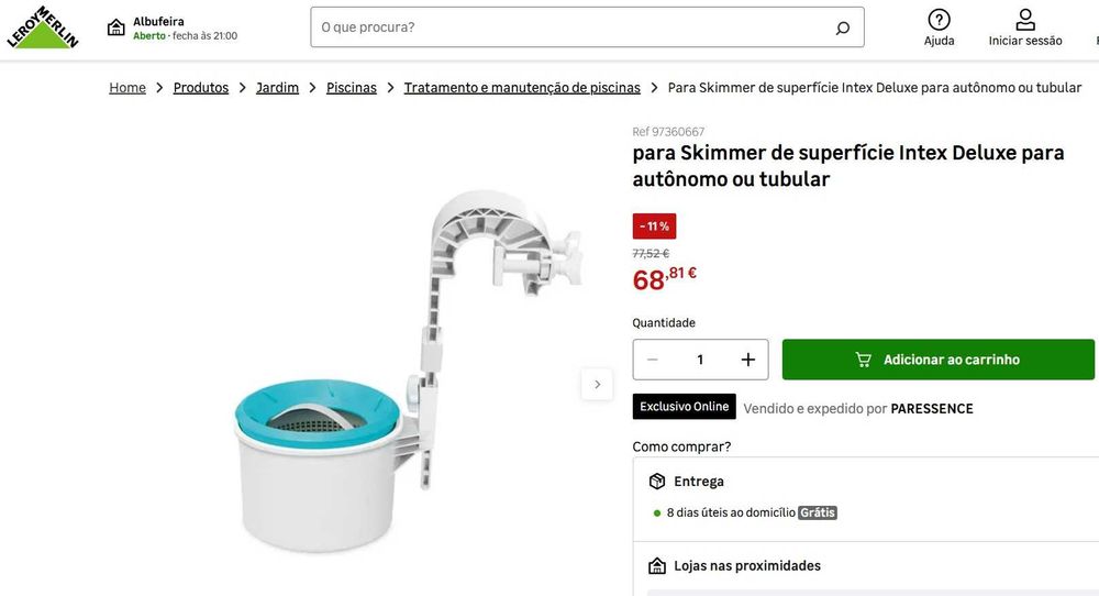 Monobloco 300 0,25hp com Pré-filtro + Skimmer