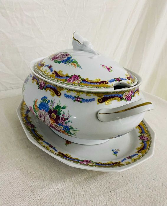 Terrina Monumental + Travessa Gigante Limoges DEPOS – Kit 4