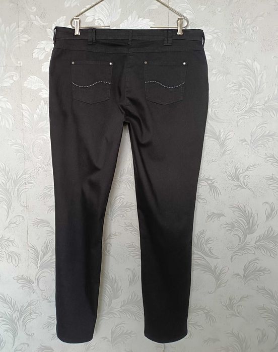 р 20-22/ 54-56-58 чорні джинси штани великі батал стрейчеві довгі