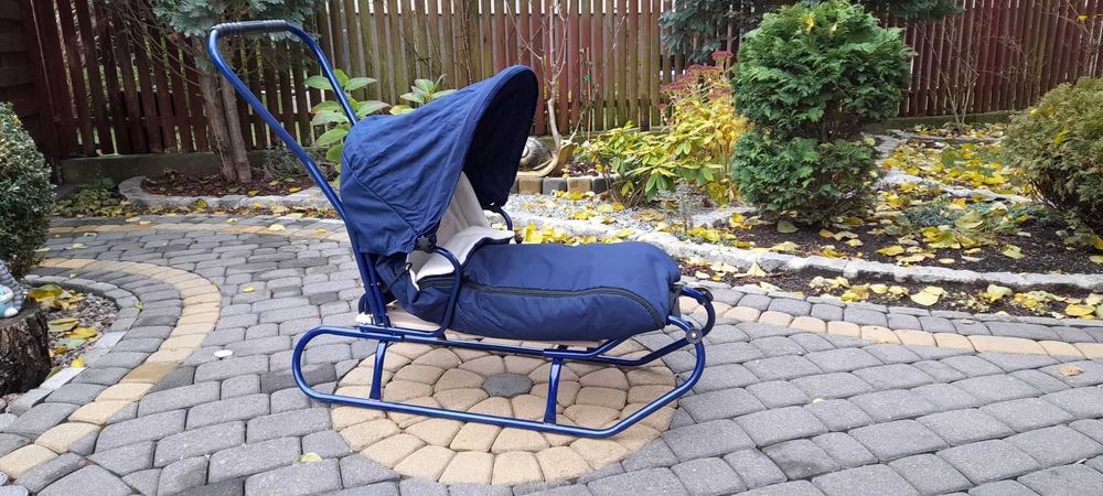 Sanki z pchaczem, daszkiem i ciepłym śpiworkiem.NOWE!