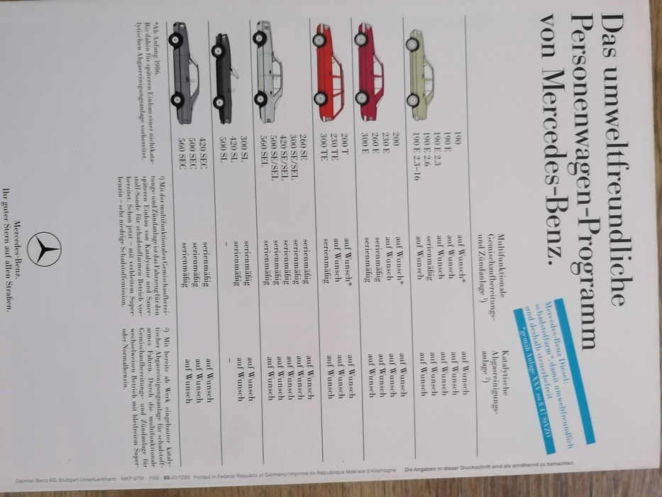 Prospekt Mercedes program