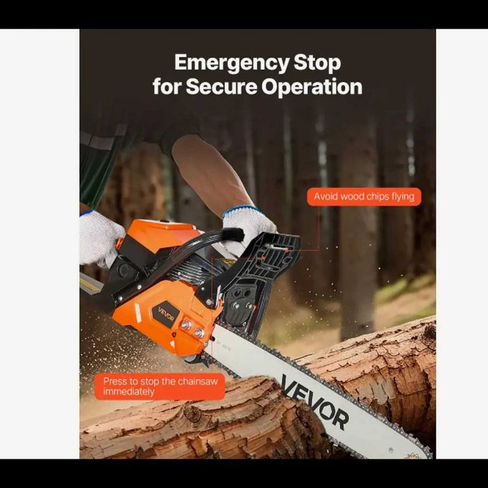 D24- Potente motosserra Vevor 58cc lamina 50cm depósito 50ML 2,7