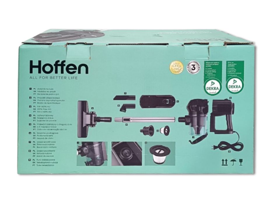 Bezworkowy odkurzacz pionowy 2w1 - Hoffen 600W