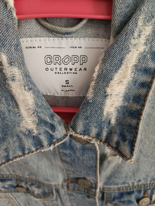 Długa jeansowa dżinsowa kurtka katana Cropp 36 S