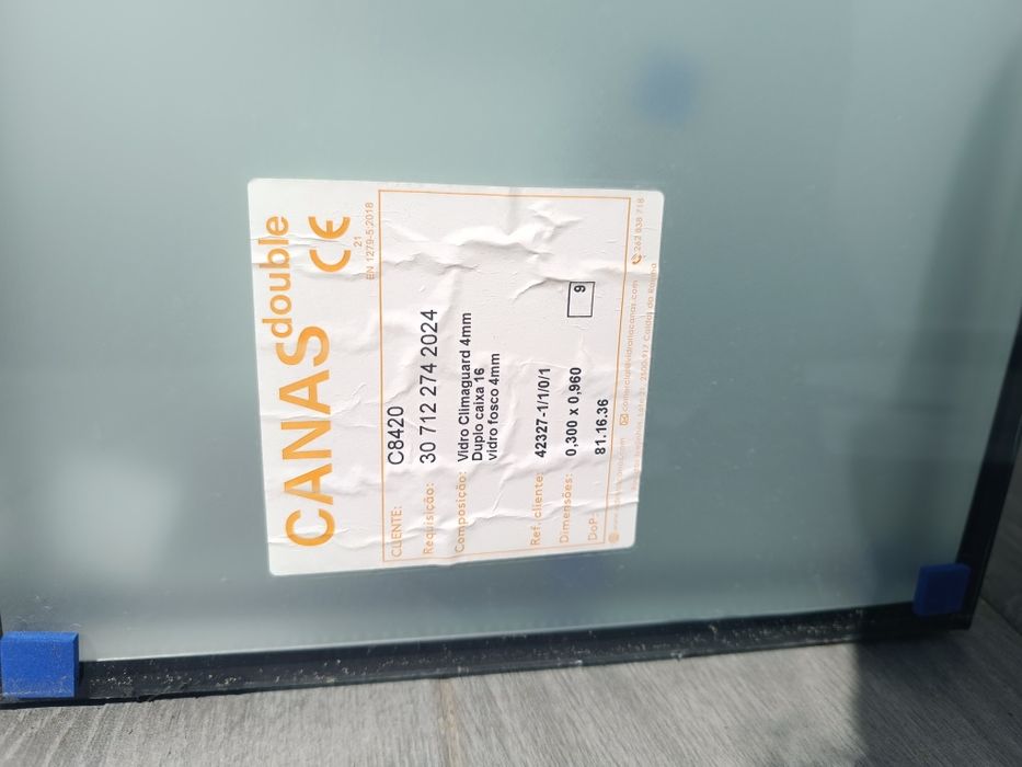 Vidros Climaguard duplo 4 mm com gás argon