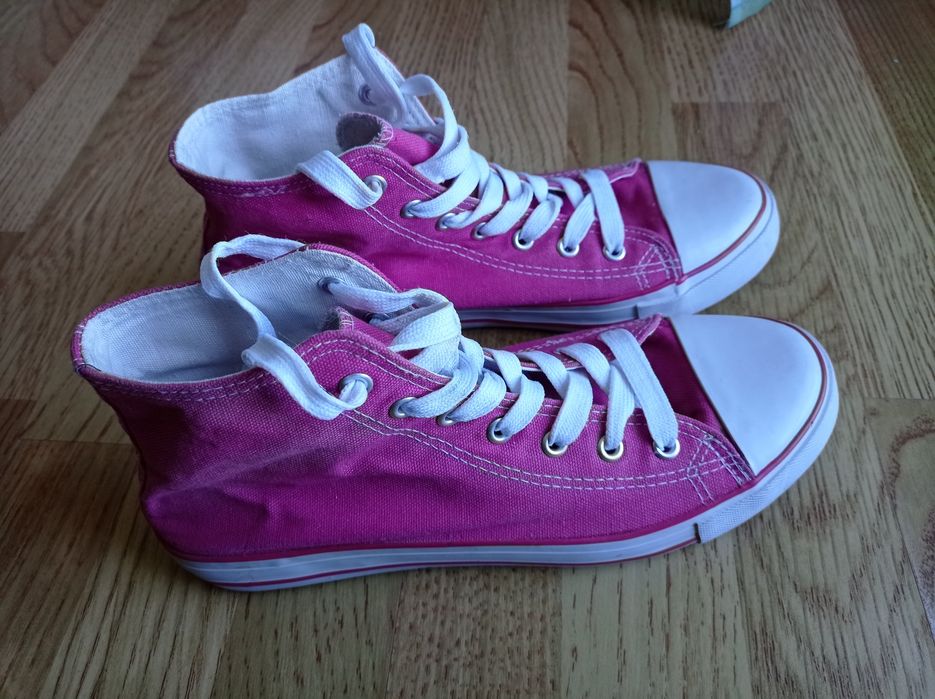 Trampki,buty, różowe,wysokie, 41,stan bdb,jak converse