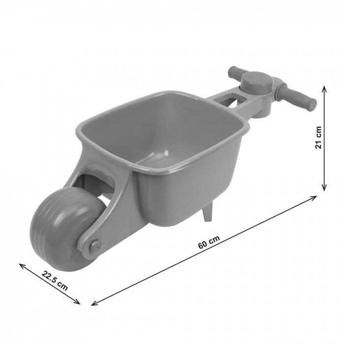 Тачка з набором садівника Технок 8485 :лійка, відерко, секатор, совок