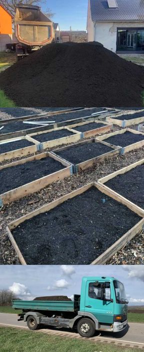 CZARNOZIEM CZYSTA ZIEMIA OGRODOWA siana Koparka humus dostawa Trawnik