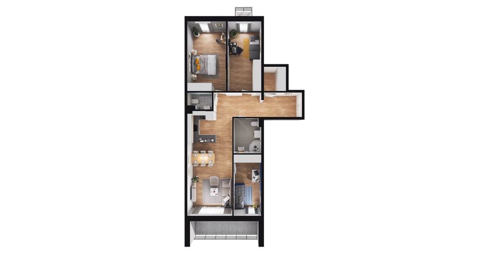 4-pokojowe mieszkanie 82 m² + balkon Bez Prowizji - View 3