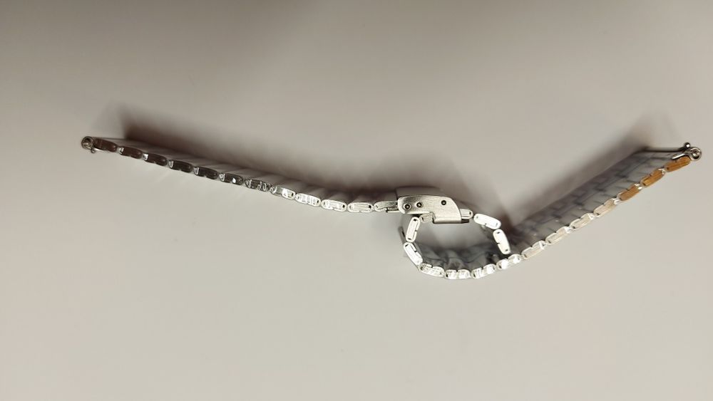 Nowa Bransoleta bransoletka do zegarka elegancka 22 mm stal nierdzewna