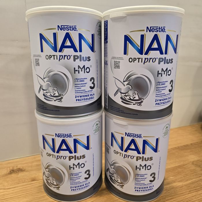 NAN OPTIPRO PLUS 3 HMO – 4 puszki po 800 g