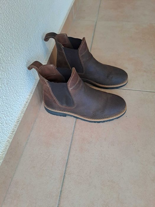 Botas de cano curto de couro