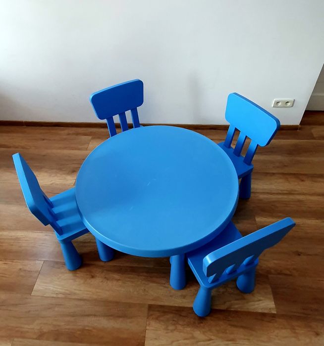 Stolik i 4 krzesła mamut ikea