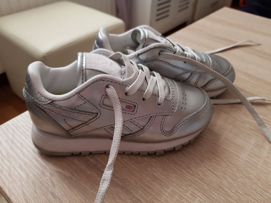 Adidasy srebrne metaliczne Reebok Classic
