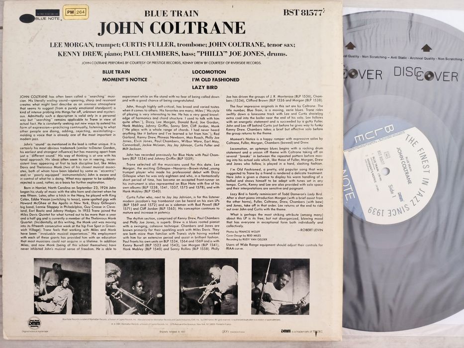 Lp John coltrane Blue train blue note ex
