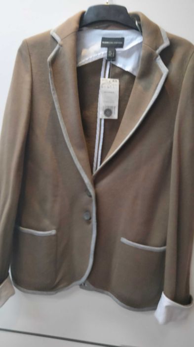 Jaqueta comprida mango algodao, blazer e trench