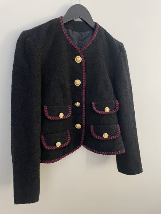 Розкішний твідовий жакет S стиль sandro