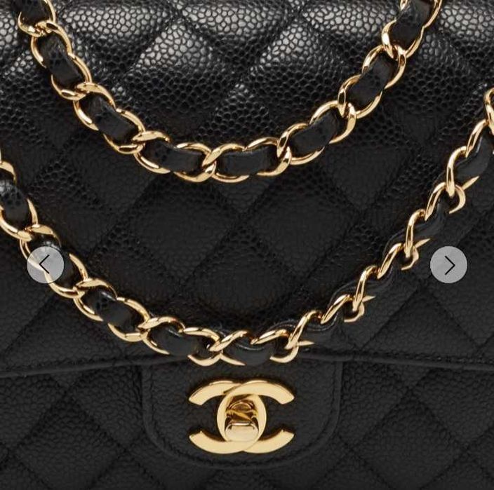 30 розмір Сумка Chanel Шанель Maxi Classic Handbag ікра HAAS золото