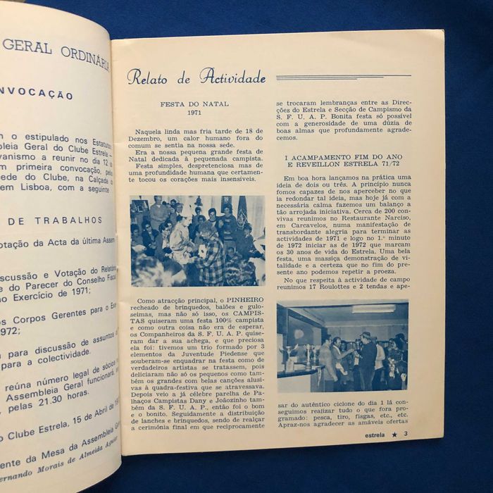 Campismo ESTRELA Boletim Informativo do Clube Estrela 1972