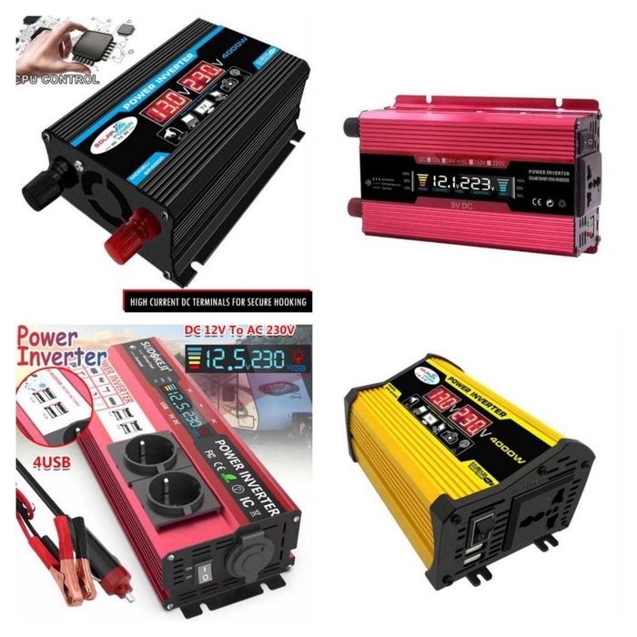 Інвертори напруги 12V в ~220V , от 1000 до 4000w