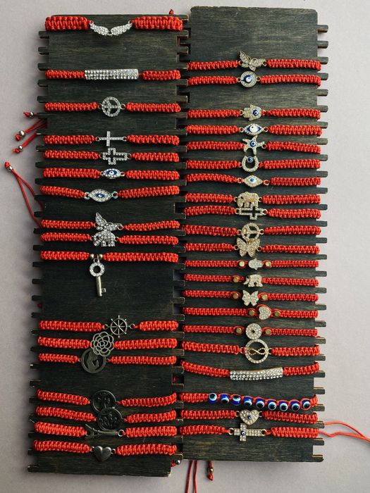 Браслет красная нить оберег, зодиак фенечка плетеный браслет