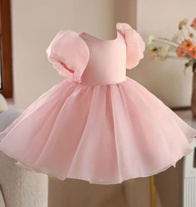 Детское розовое платье для девочки на 100 см (3-4 года)