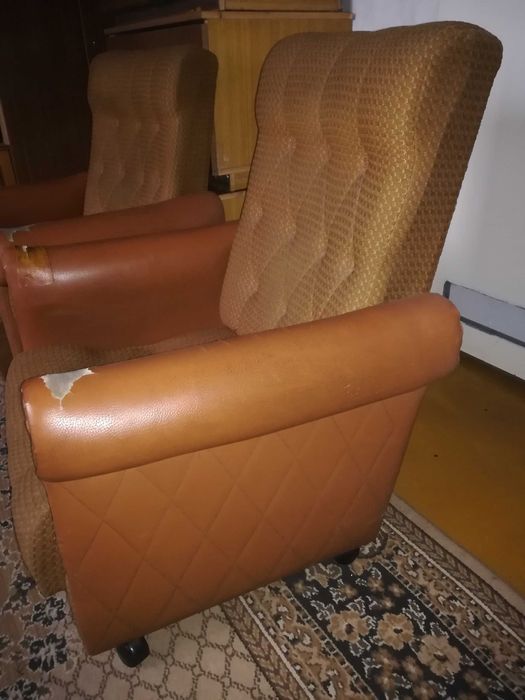 Fotel stare fotele pufa pufka PRL