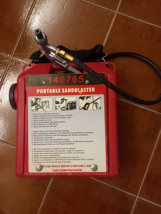 Máquina de decapar jato de areia Portatil