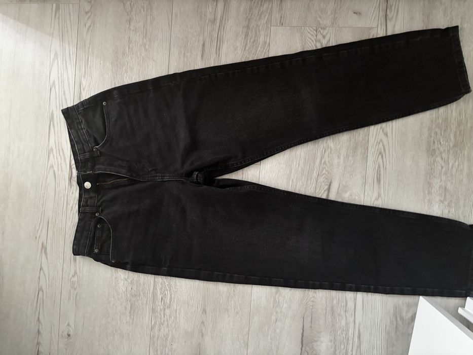 Jeansy czarne mom fit