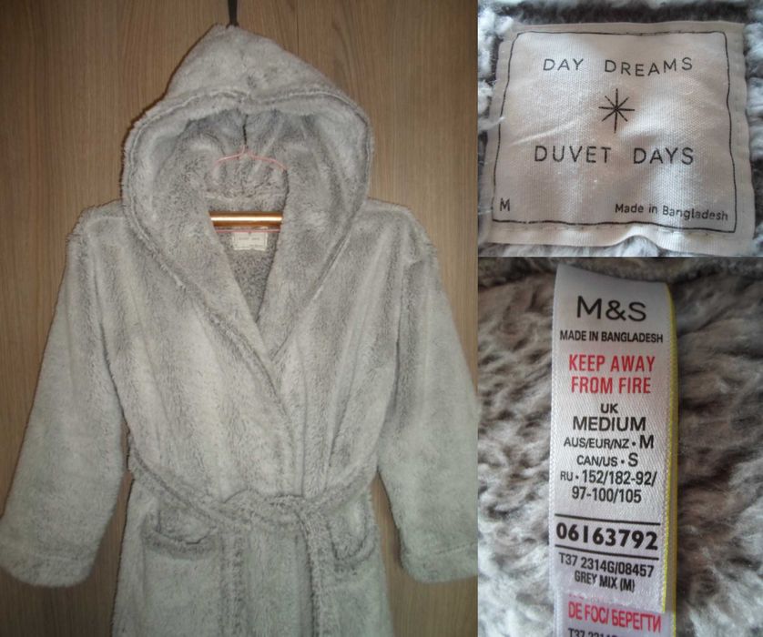 халат флисовый размер S/M L/XL