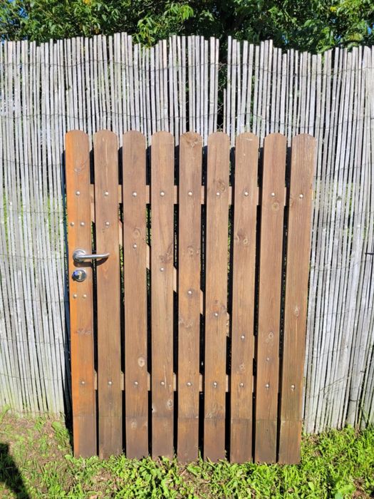 Brama metalowa solidna 3,5m kuta komplet z furtka