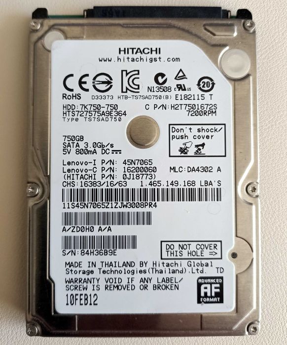 Dysk HDD Hitachi 750 GB