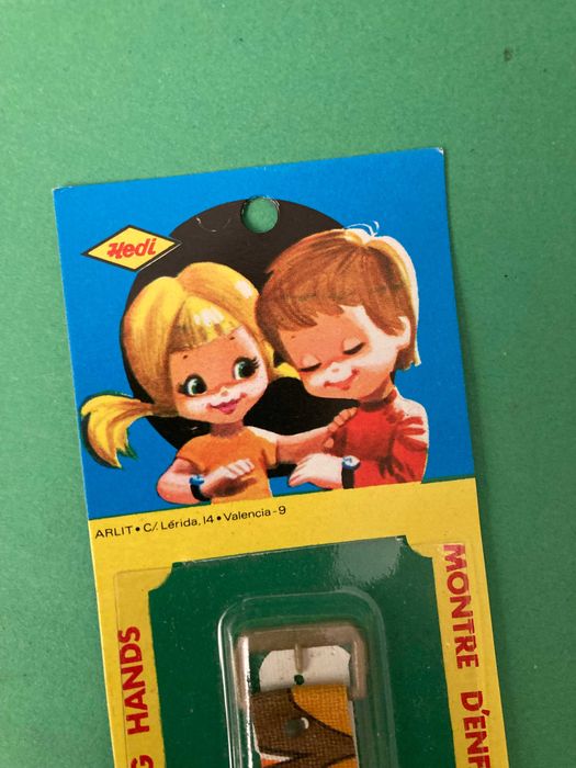 Relógio de brincar motivo Ténis da marca Espanhola Hedi Anos 70