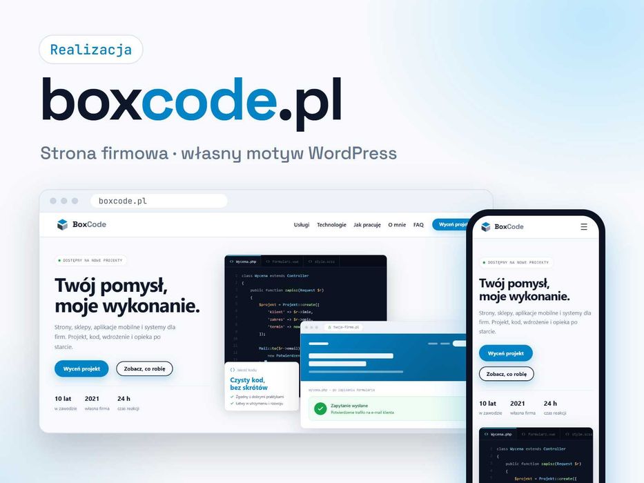 Twój pomysł, moje wykonanie – strony www, aplikacje, systemy dla firm, integracje API - Opole i okolice