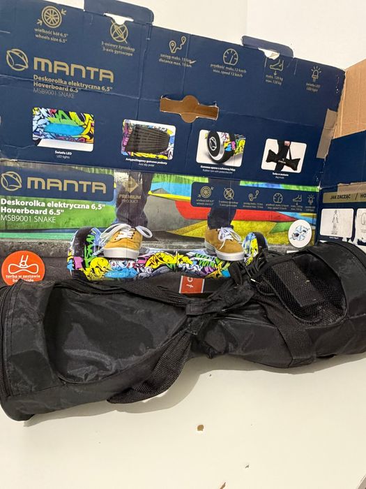 Hoverboard Elétrico MANTA 6.5” – Design SNAKE + Mala + Carregador