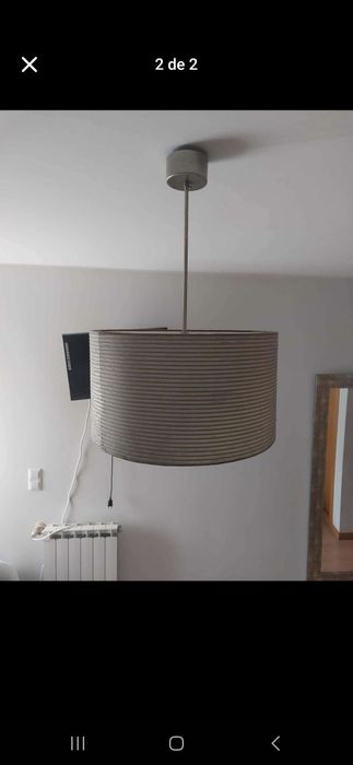 Conjunto 3 candeeiros  mesa e tecto